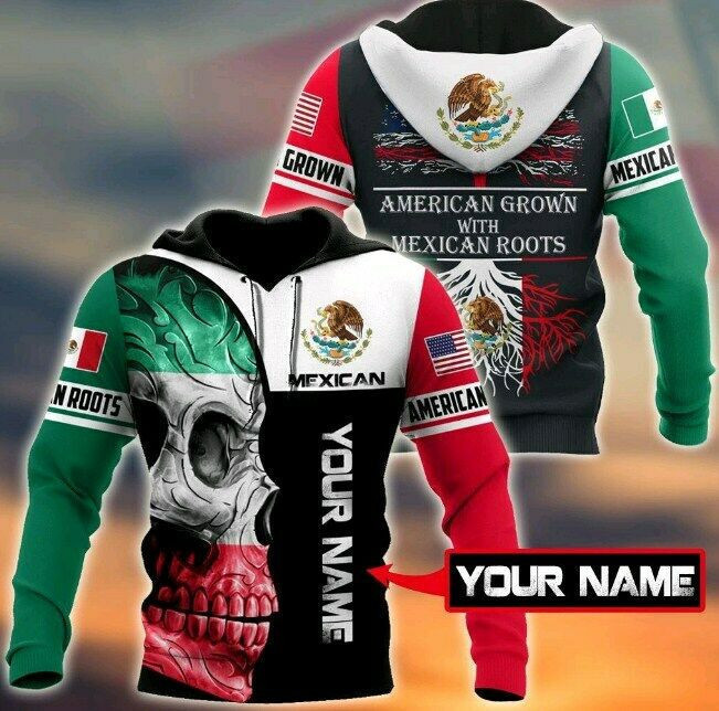 Mexican Personalized Skull Hoodie 3D All Over Print Shirt