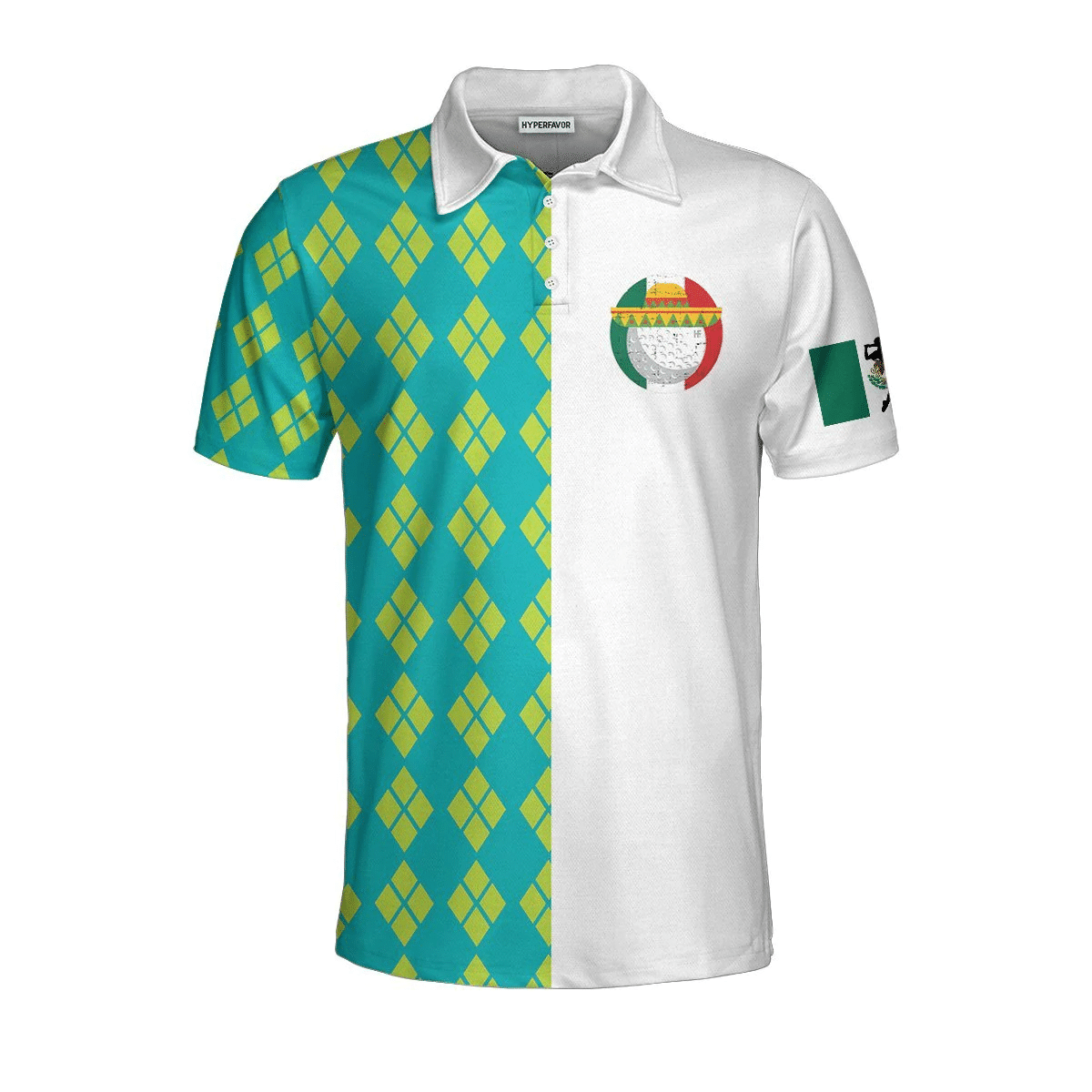 Mexico Golf Ball Cinco De Mayo Polo Shirt Golf Shirt For Mexicans Basic Golf Shirt Design