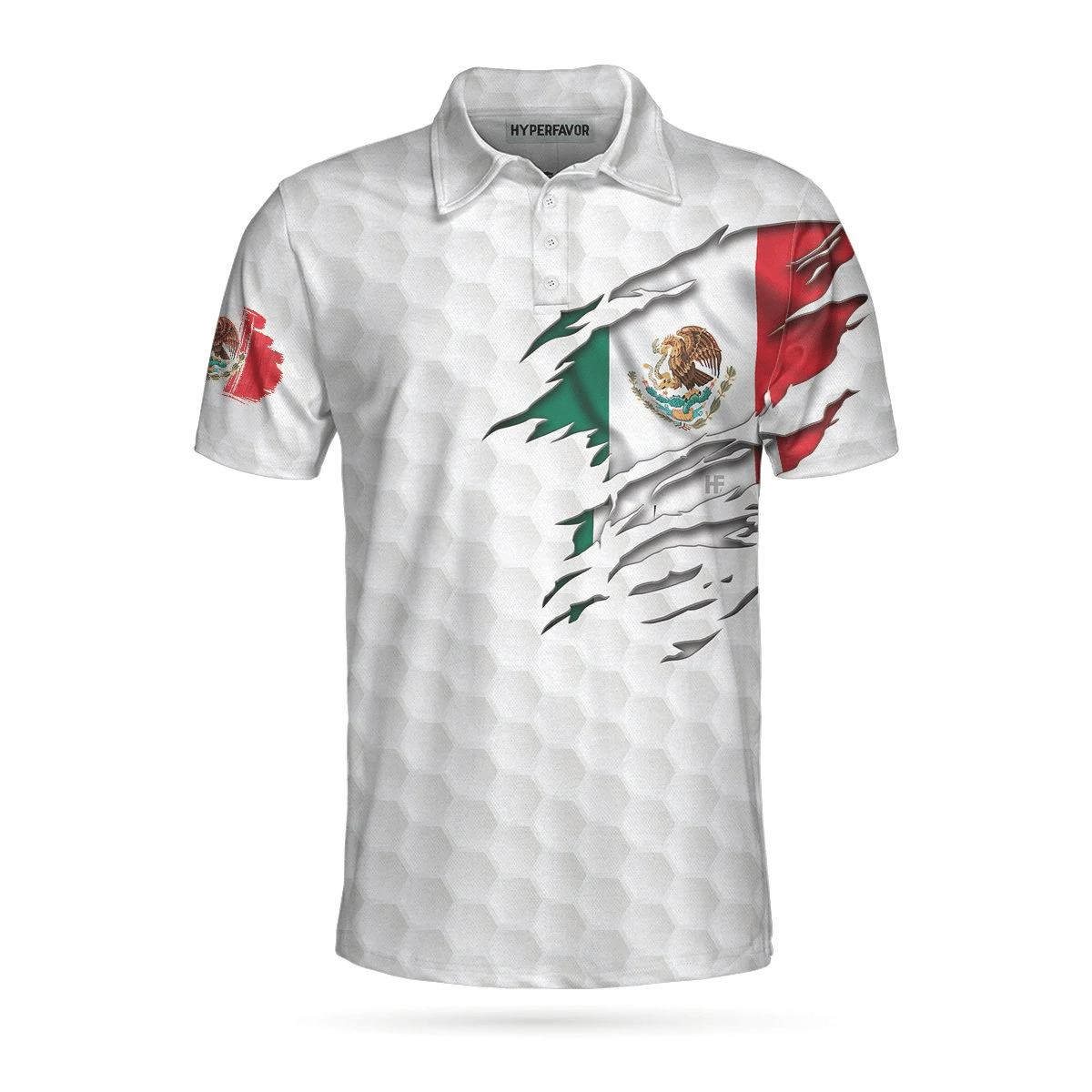 Mexico Golf Flag Custom Polo Shirt Customized Golf Shirt For Mexican Golfers Best Gift Idea For Mexico Lovers