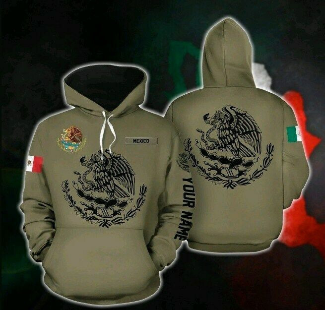 Mexico Mexican Personalized Name 3D Hoodie All Over Print Shirt