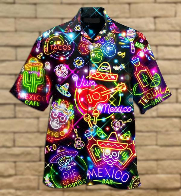 Mexico Neon Color Style Limited - Hawaiian Shirt - Hawaiian Shirt For Men