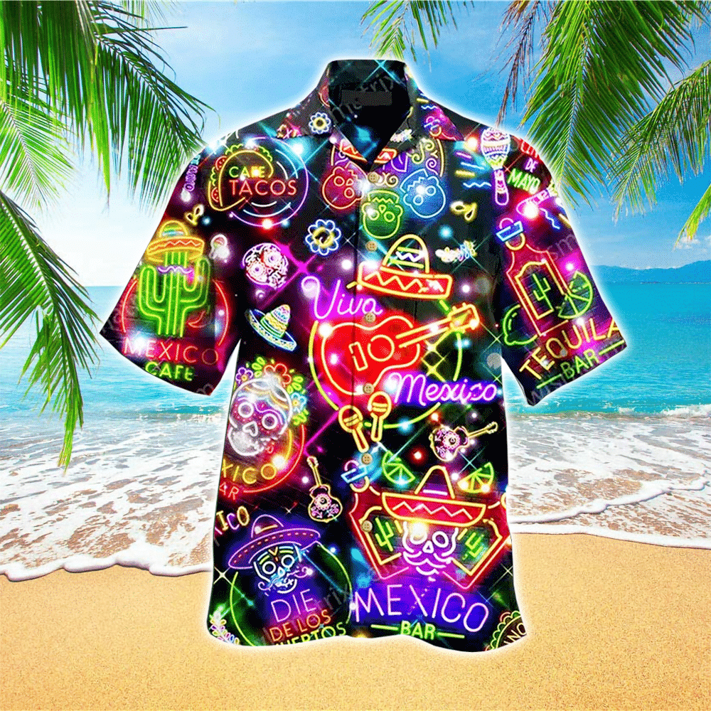 Mexico Neon Limited Hawaiian Shirt for Men and Women