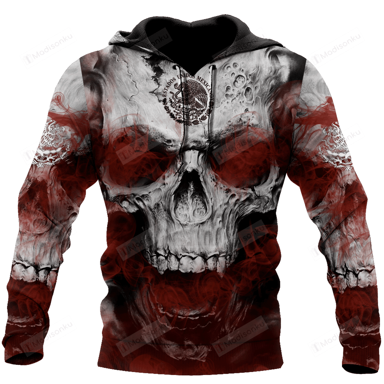 Mexico Skull Pattern Art 3d All Over Print Hoodie