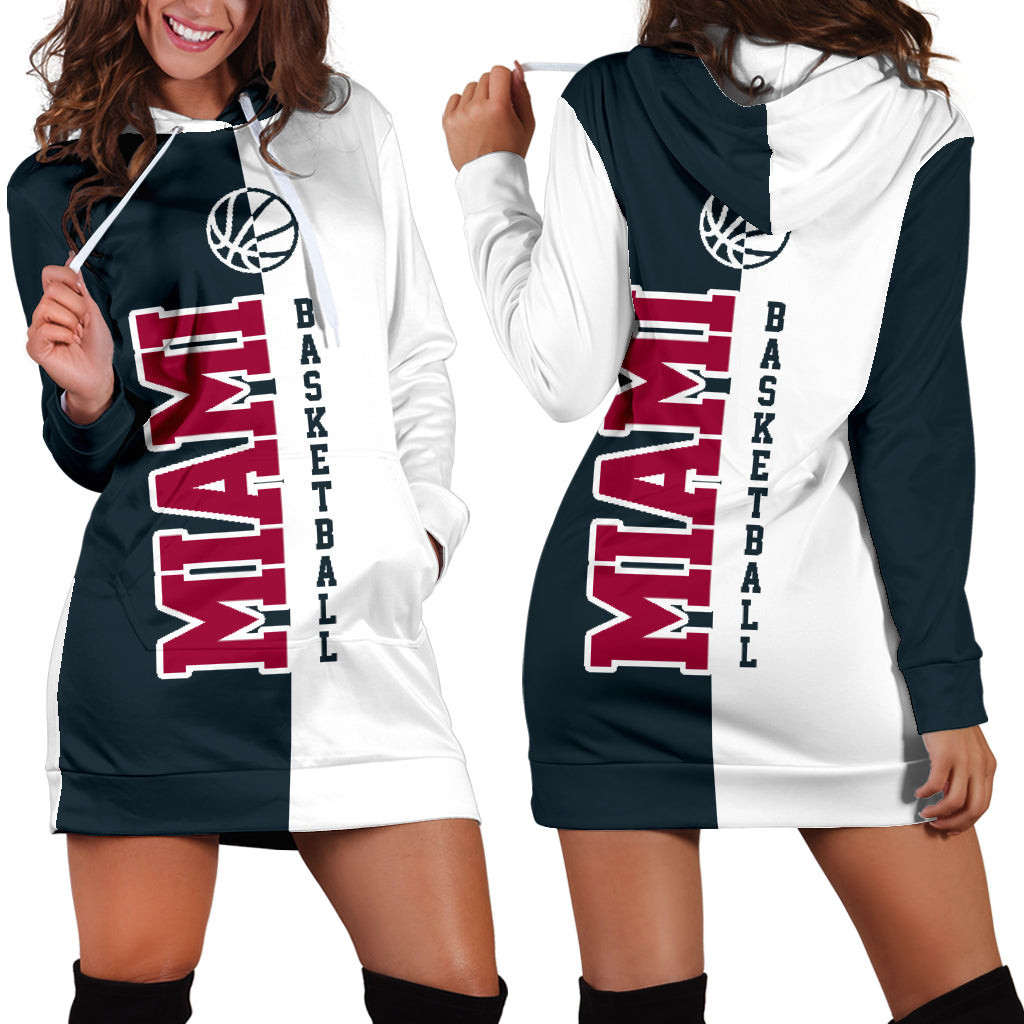 Miami Basketball Hoodie Dress 3d All Over Print For Women Hoodie