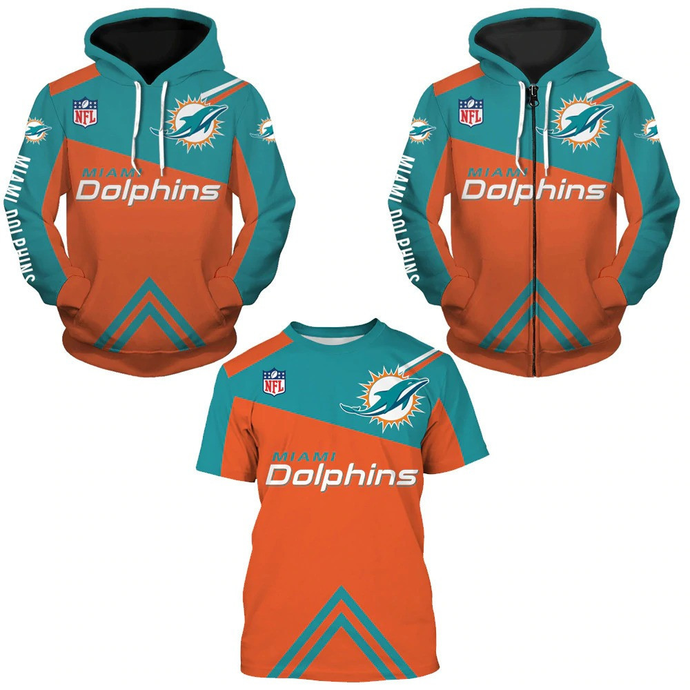 Miami Dolphins Clothing T-Shirt Hoodies For Men Women Size S-5XL