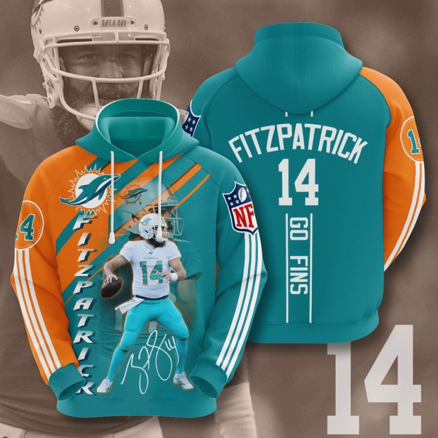 Miami Dolphins No1133 Custom Hoodie 3D All Over Print