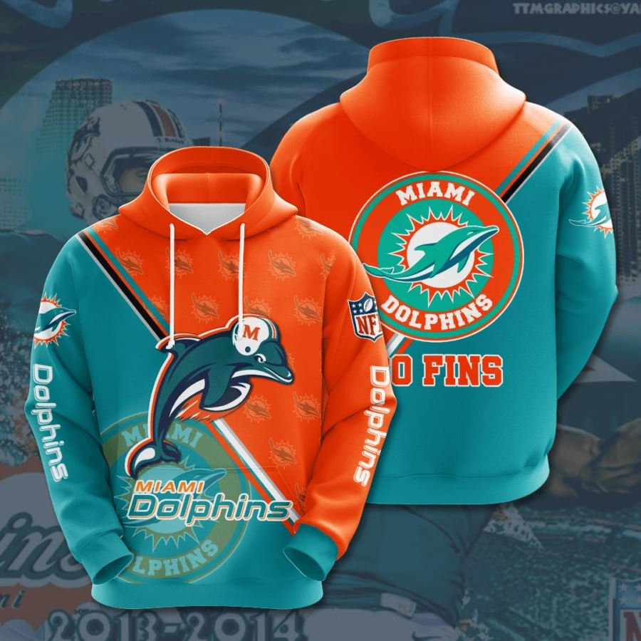 Miami Dolphins No1137 Custom Hoodie 3D