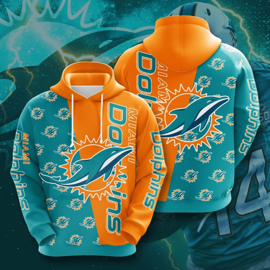 Miami Dolphins No1141 Custom Hoodie 3D