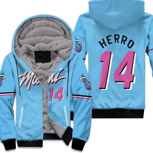 Miami Heat Tyler Herro 14 Nba Basketball 2020 Finished City Edition Jersey Style Gift For Heat Fans Fleece Hoodie