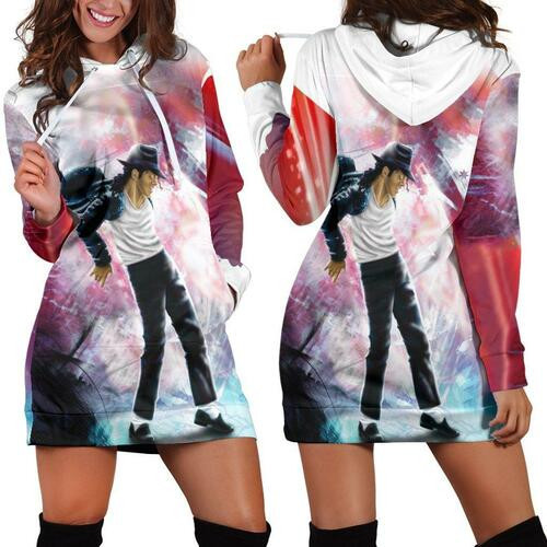 Michael Jackson Hoodie Dress Sweater Dress Sweatshirt Dress 3d All Over Print For Women Hoodie
