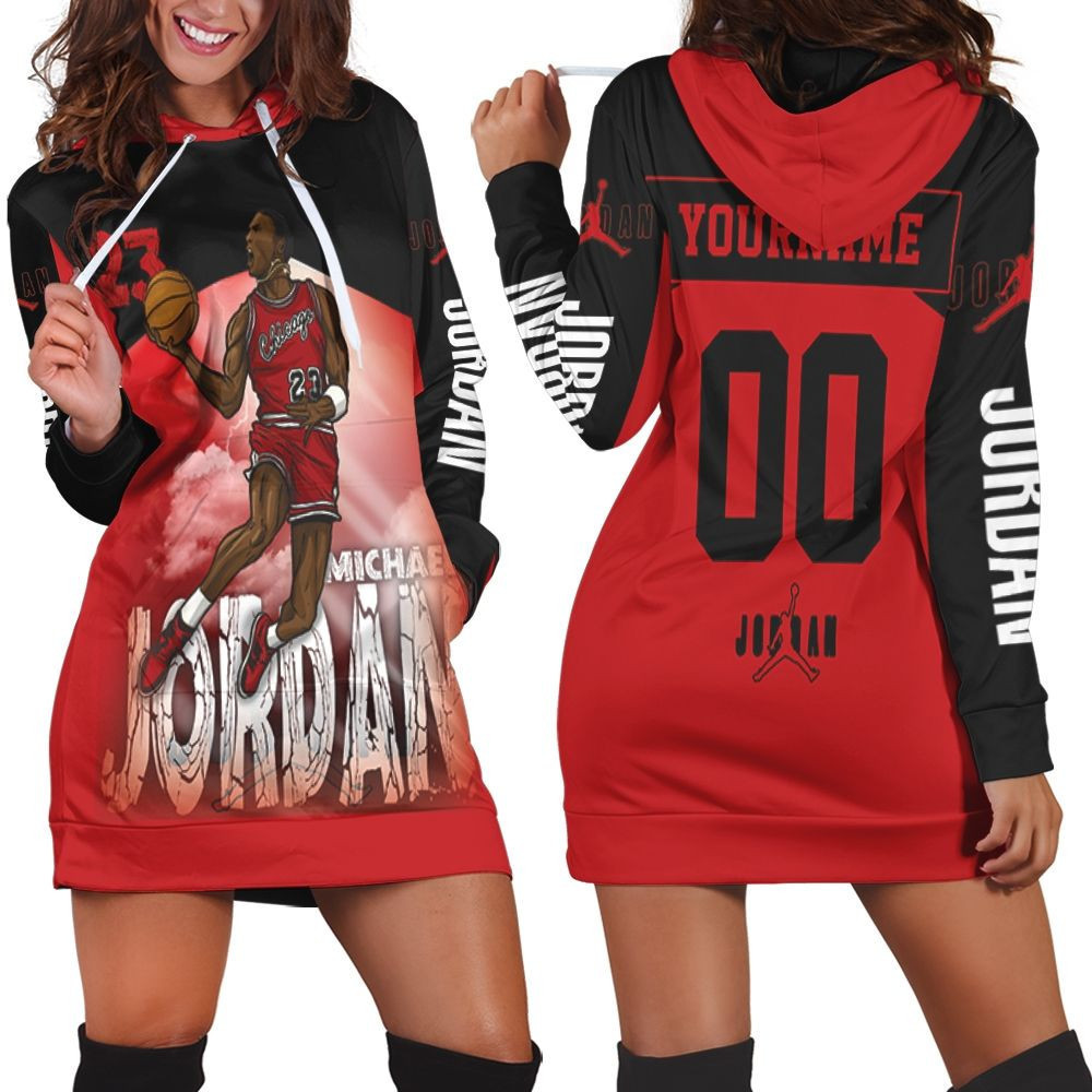 Michael Jordan 23 Chicago Bull Legend Of Nba Personalized Hoodie Dress Sweater Dress Sweatshirt Dress