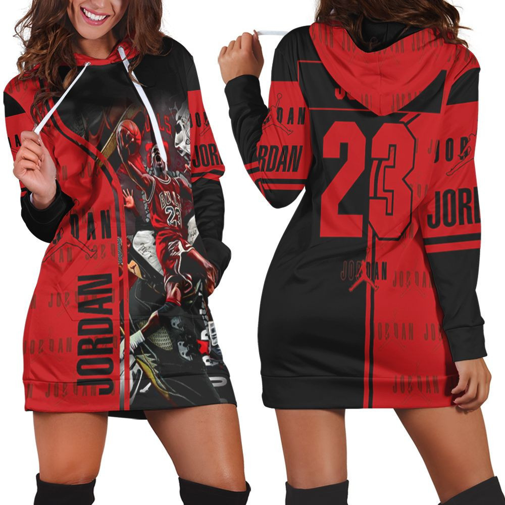 Michael Jordan 23 Chicago Bulls Legend Hoodie Dress Sweater Dress Sweatshirt Dress