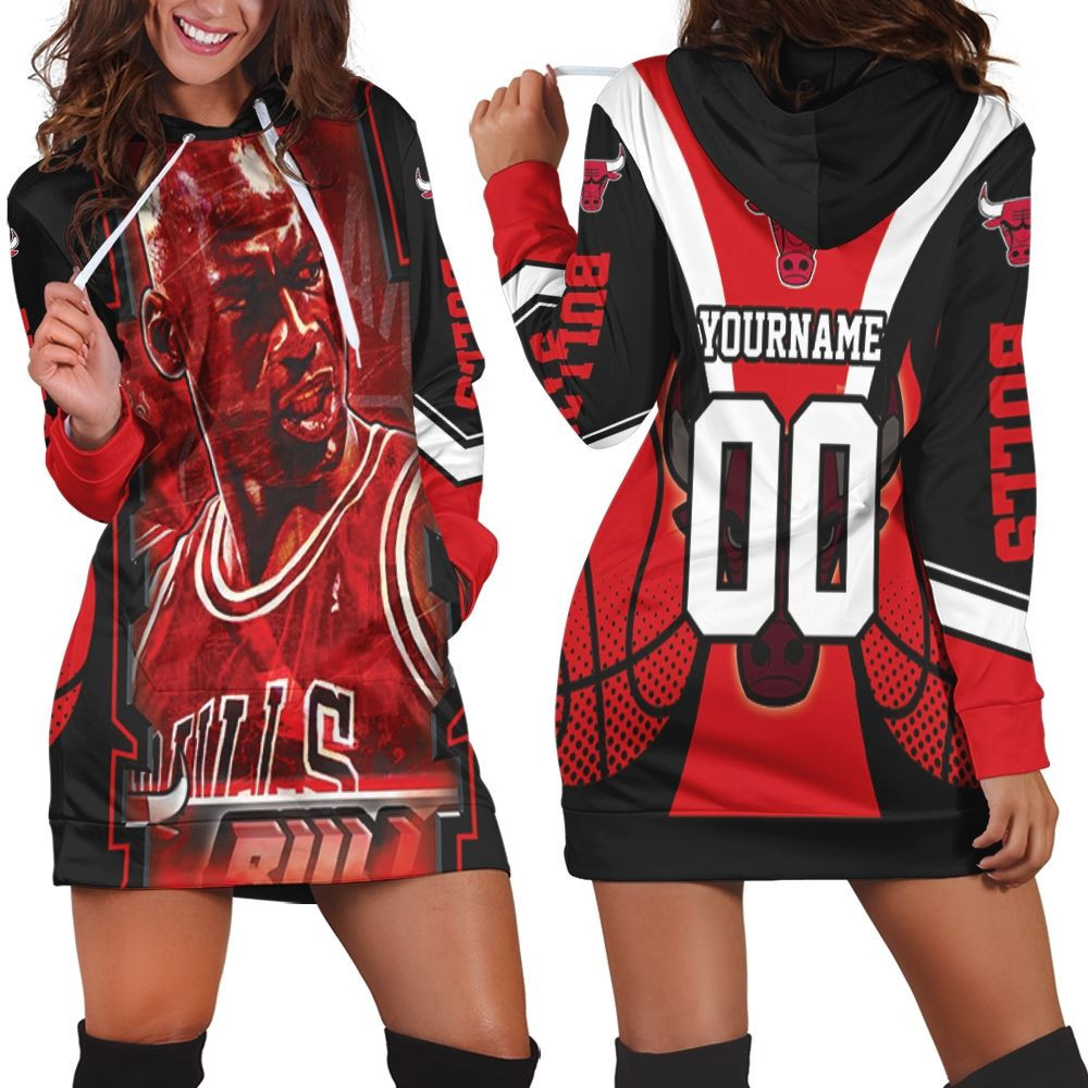 Michael Jordan Chicago Bulls Legend 23 Hoodie Dress Sweater Dress Sweatshirt Dress