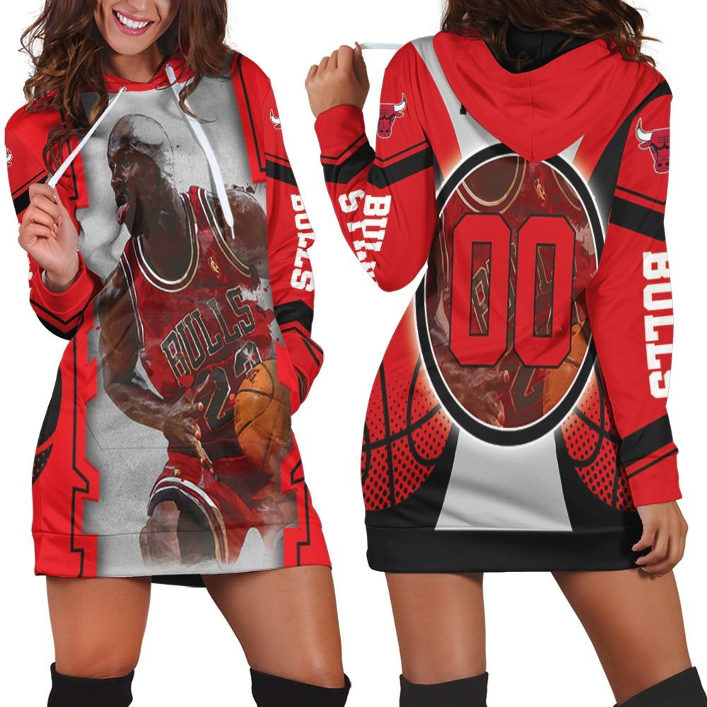 Michael Jordan Chicago Bulls Legendary 23 Personalized Hoodie Dress Sweater Dress Sweatshirt Dress