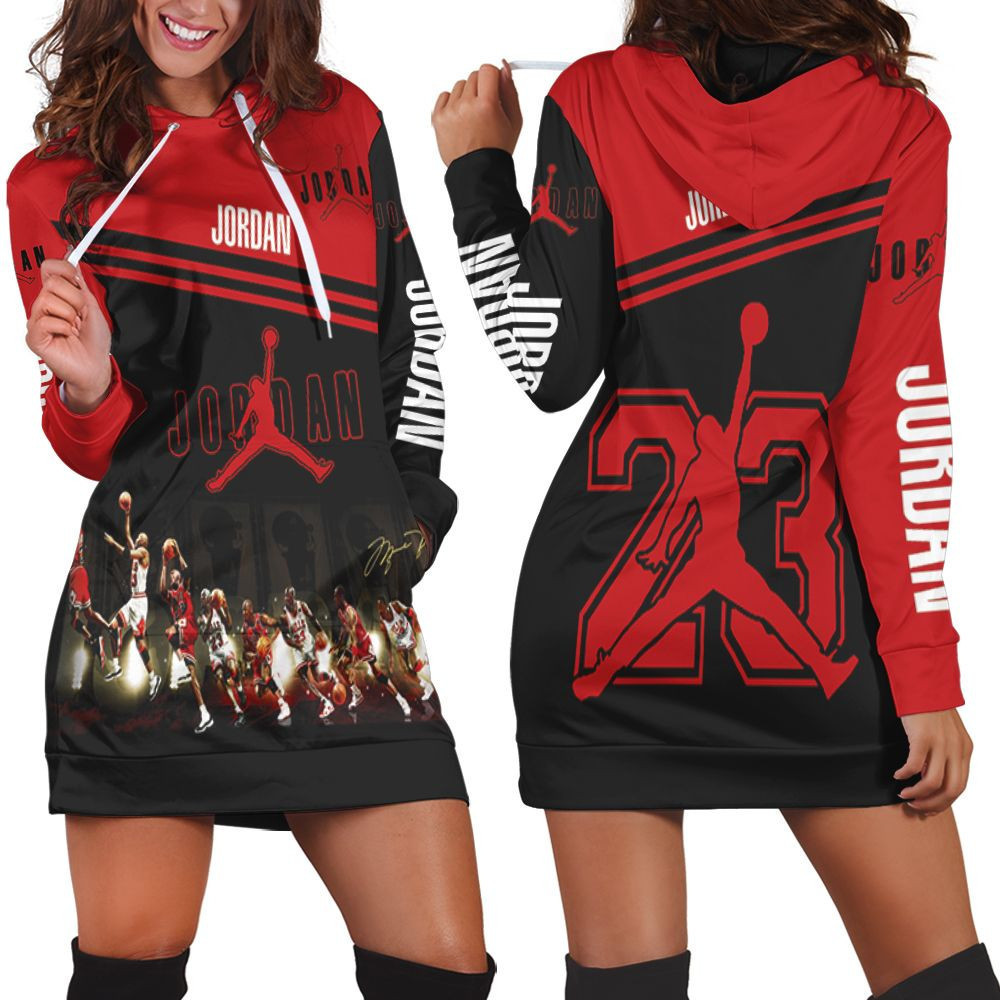 Michael Jordan Jump Shot Signature Hoodie Dress Sweater Dress Sweatshirt Dress