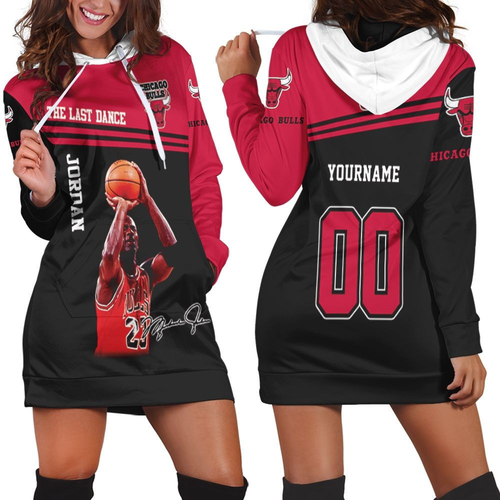 Michael Jordan The Last Dance Chicago Bulls Signed For Fan 3d Hoodie Dress Sweater Dress Sweatshirt Dress