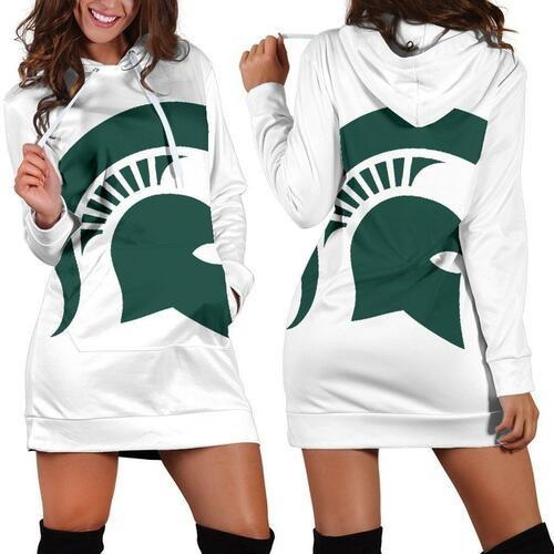 Michigan State Spartans Hoodie Dress Sweater Dress Sweatshirt Dress 3d All Over Print For Women Hoodie