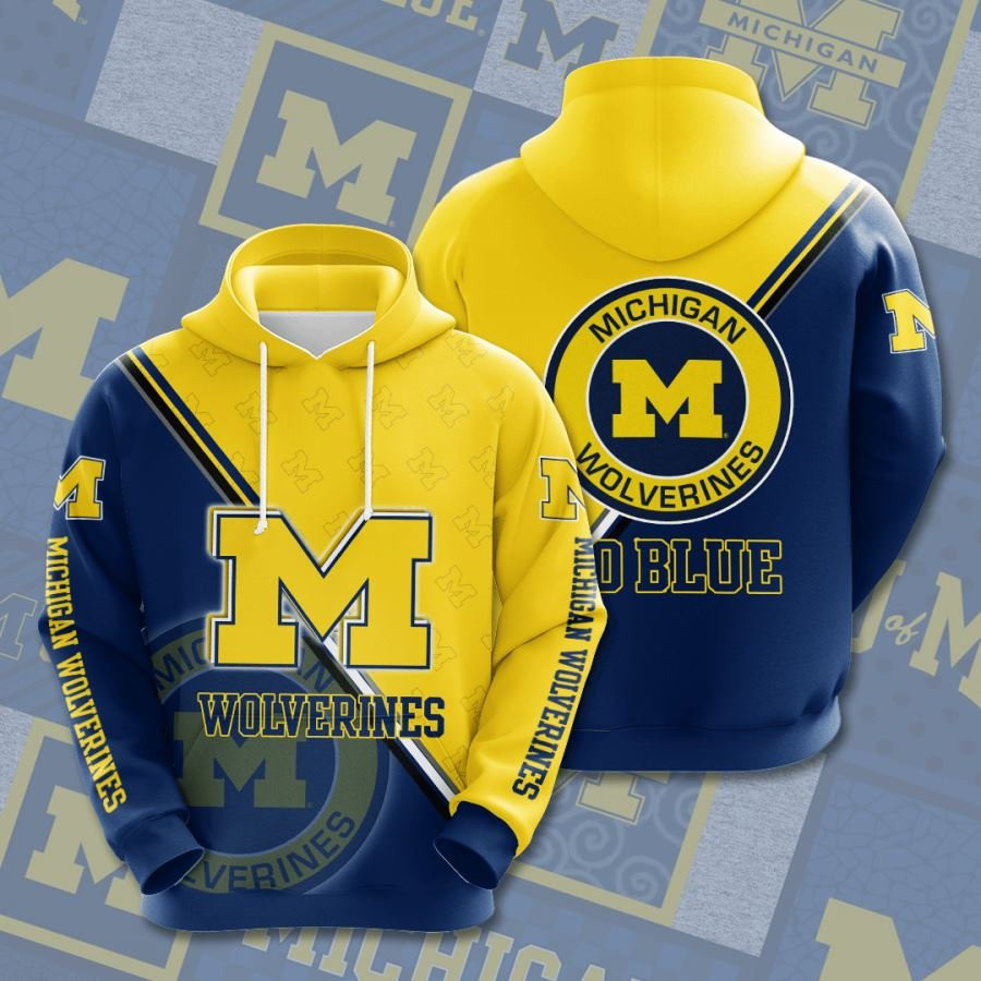 Michigan Wolverines No1169 Custom Hoodie 3D