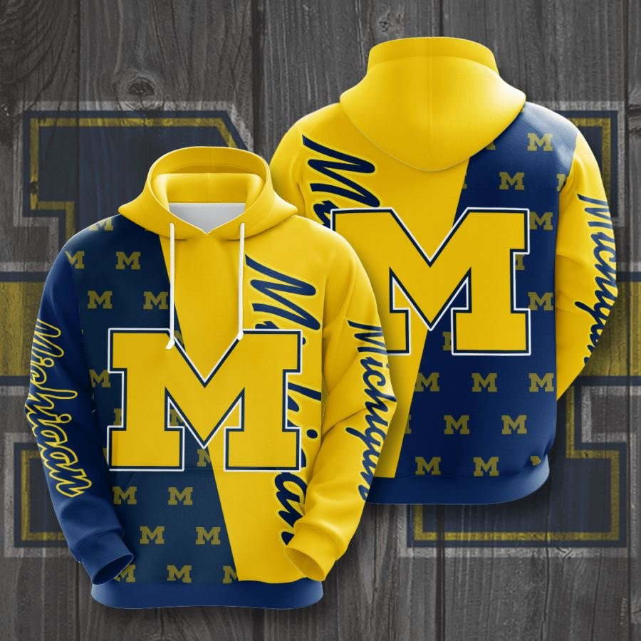 Michigan Wolverines No1170 Custom Hoodie 3D