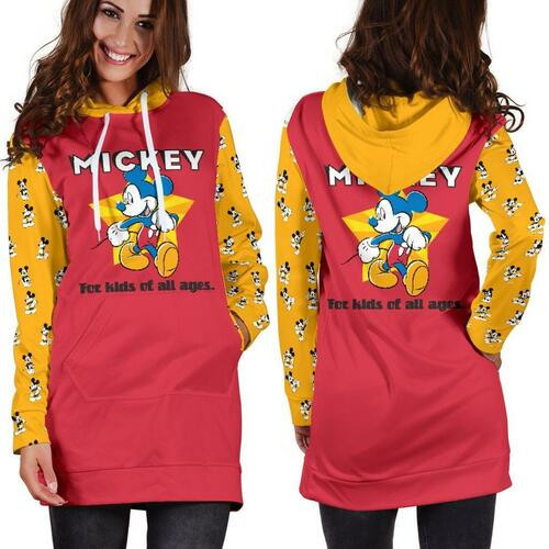 Mickey Hoodie Dress Sweater Dress Sweatshirt Dress 3d All Over Print For Women Hoodie