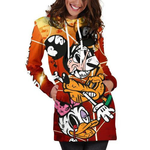 Mickey Hoodie Dress Sweater Dress Sweatshirt Dress 3d All Over Print For Women Hoodie