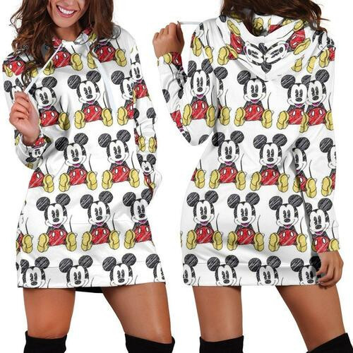 Mickey Hoodie Dress Sweater Dress Sweatshirt Dress 3d All Over Print For Women Hoodie