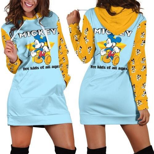 Mickey Hoodie Dress Sweater Dress Sweatshirt Dress 3d All Over Print For Women Hoodie