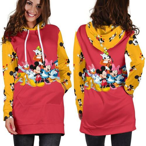 Mickey Hoodie Dress Sweater Dress Sweatshirt Dress 3d All Over Print For Women Hoodie