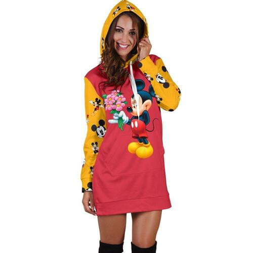 Mickey Hoodie Dress Sweater Dress Sweatshirt Dress 3d All Over Print For Women Hoodie