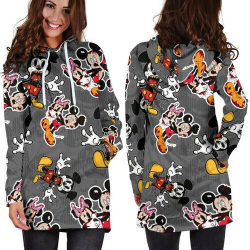 Mickey Hoodie Dress Sweater Dress Sweatshirt Dress 3d All Over Print For Women Hoodie