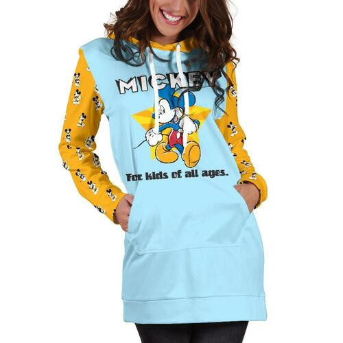 Mickey Mouse Hoodie Dress Sweater Dress Sweatshirt Dress 3d All Over Print For Women Hoodie