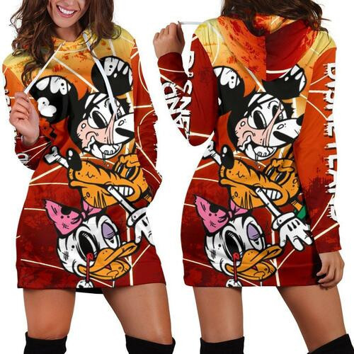 Mickey Mouse Womens Hoodie Dress Sweater Dress Sweatshirt Dress 3d All Over Print For Women Hoodie