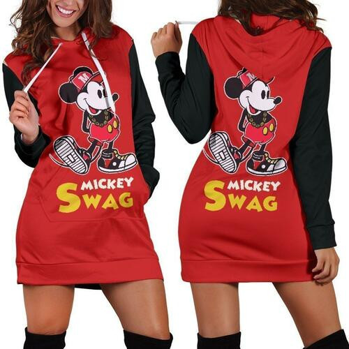 Mickey Womens Hoodie Dress Sweater Dress Sweatshirt Dresses Hoodie