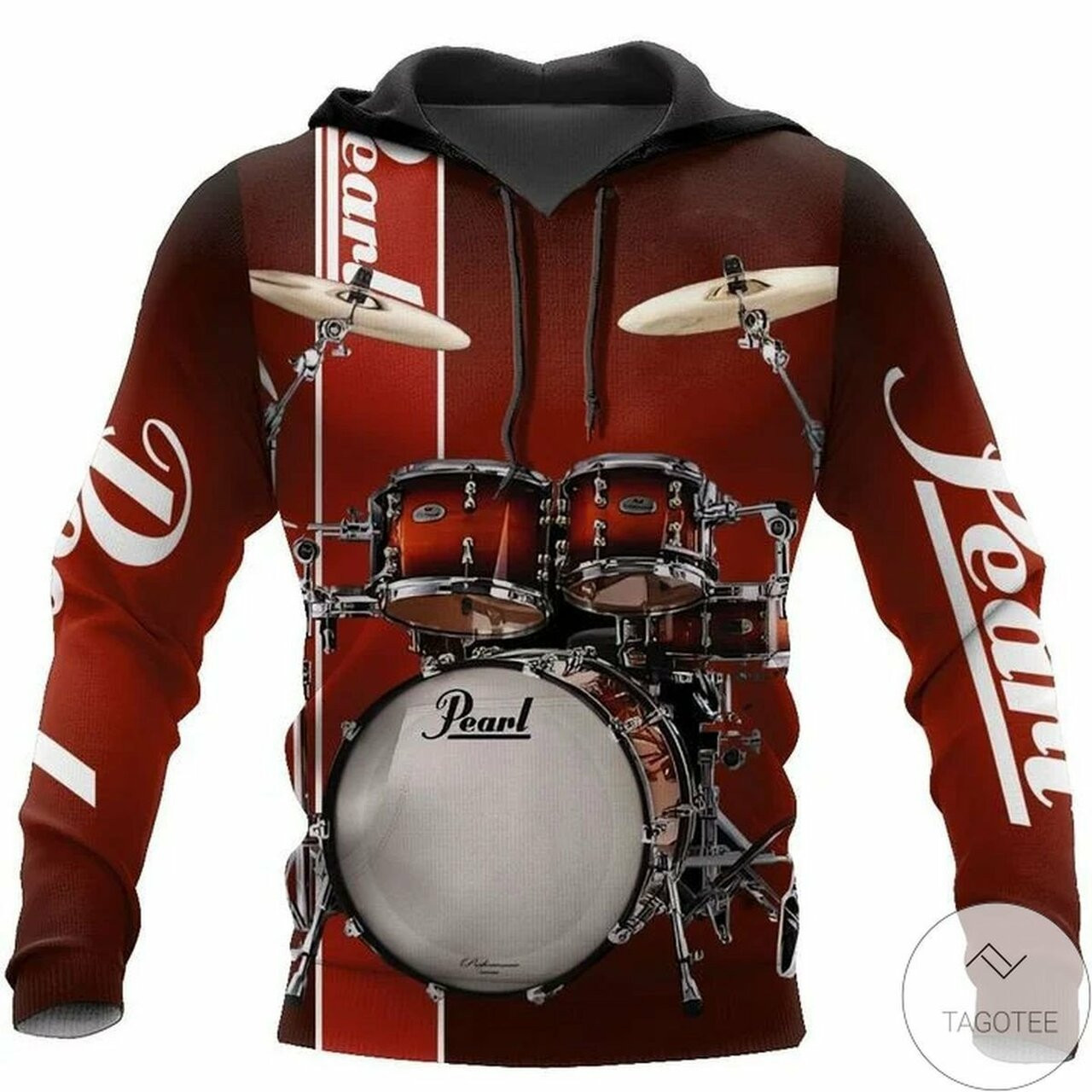 Mikina Pearl Drums 3d All Over Print Hoodie