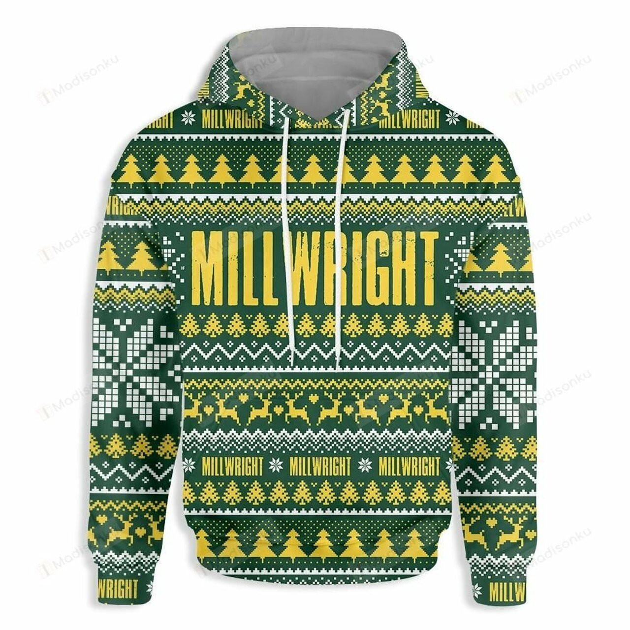 Millwright Happy Christmas 3d All Over Print Hoodie