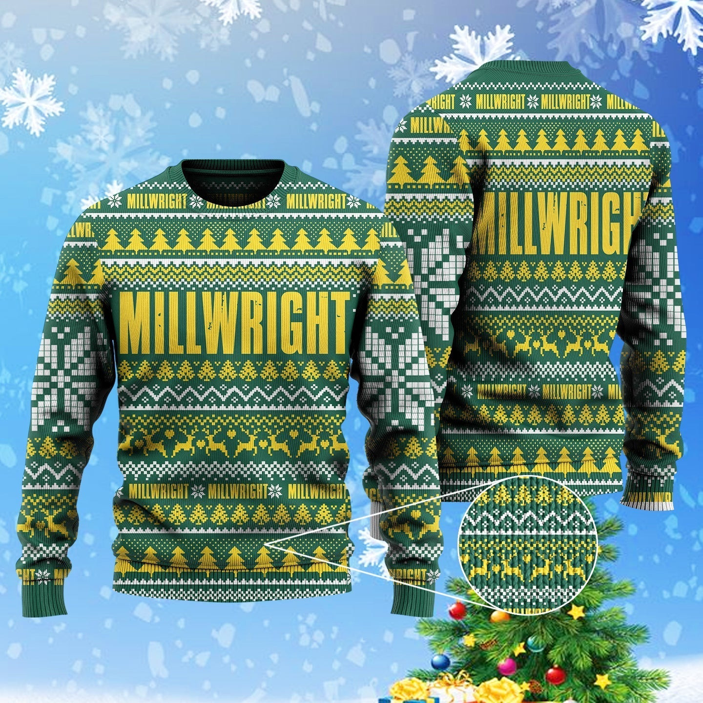 Millwright Happy Christmas Ugly Christmas Sweater Ugly Sweater For Men Women