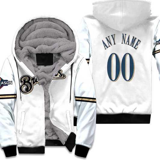 Milwaukee Brewers Mlb 2019 Postseason Player White Jersey Style Custom Gift For Brewers Fans Fleece Hoodie