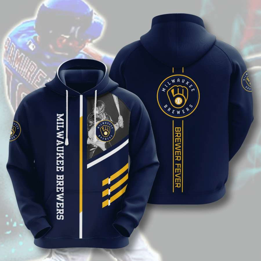 Milwaukee Brewers No1175 Custom Hoodie 3D