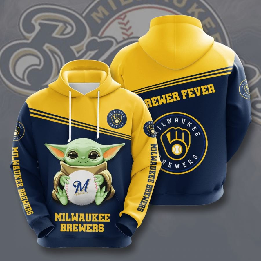 Milwaukee Brewers No1176 Custom Hoodie 3D