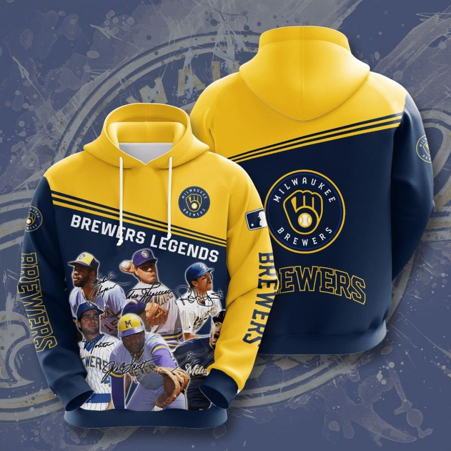 Milwaukee Brewers No1180 Custom Hoodie 3D