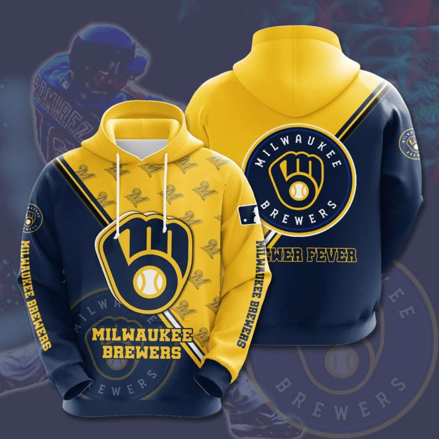 Milwaukee Brewers No1181 Custom Hoodie 3D