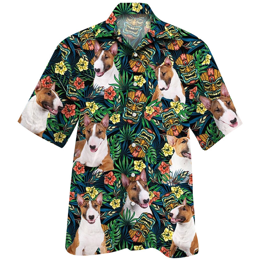 Miniature Bull Hawaiian Shirt Miniature Bull Terrier Aloha Shirt For Men and Women