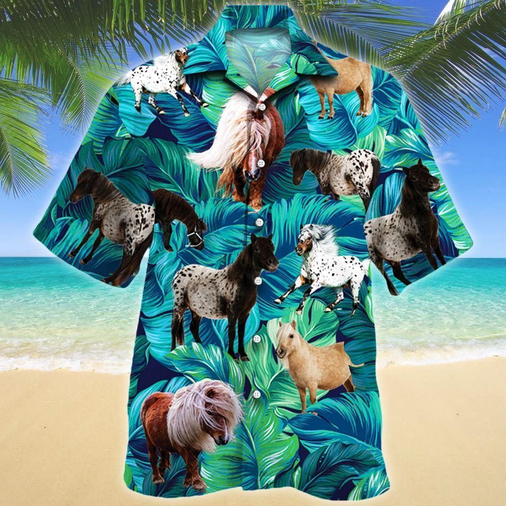 Miniature Horse Lovers Aloha Hawaiian Shirt Colorful Short Sleeve Summer Beach Casual Shirt For Men And Women