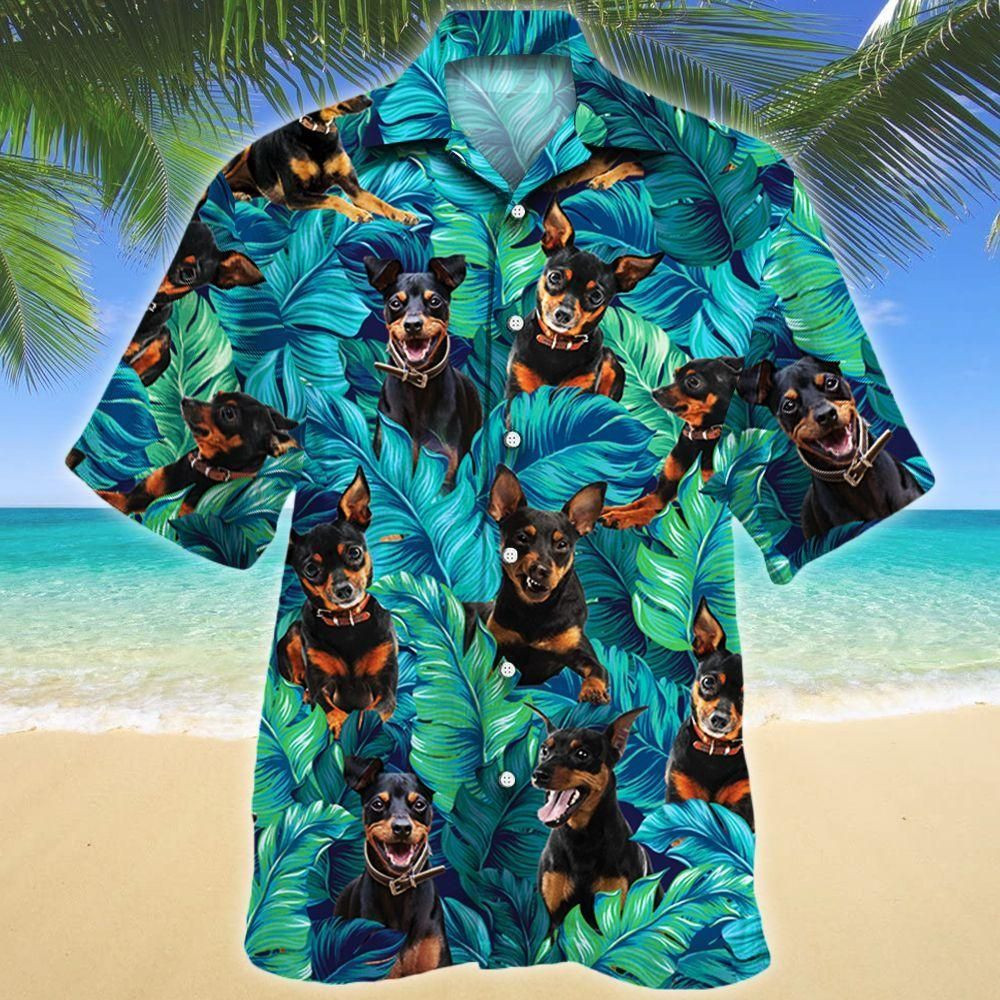 Miniature Pinscher Dog Lovers Aloha Hawaiian Shirt Colorful Short Sleeve Summer Beach Casual Shirt For Men And Women