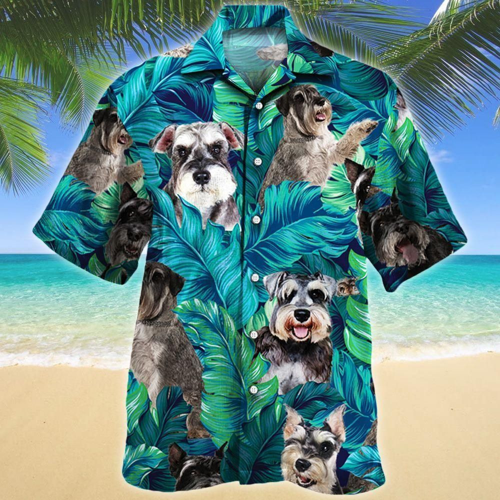 Miniature Schnauzer Dog Lovers Aloha Hawaiian Shirt Colorful Short Sleeve Summer Beach Casual Shirt For Men And Women