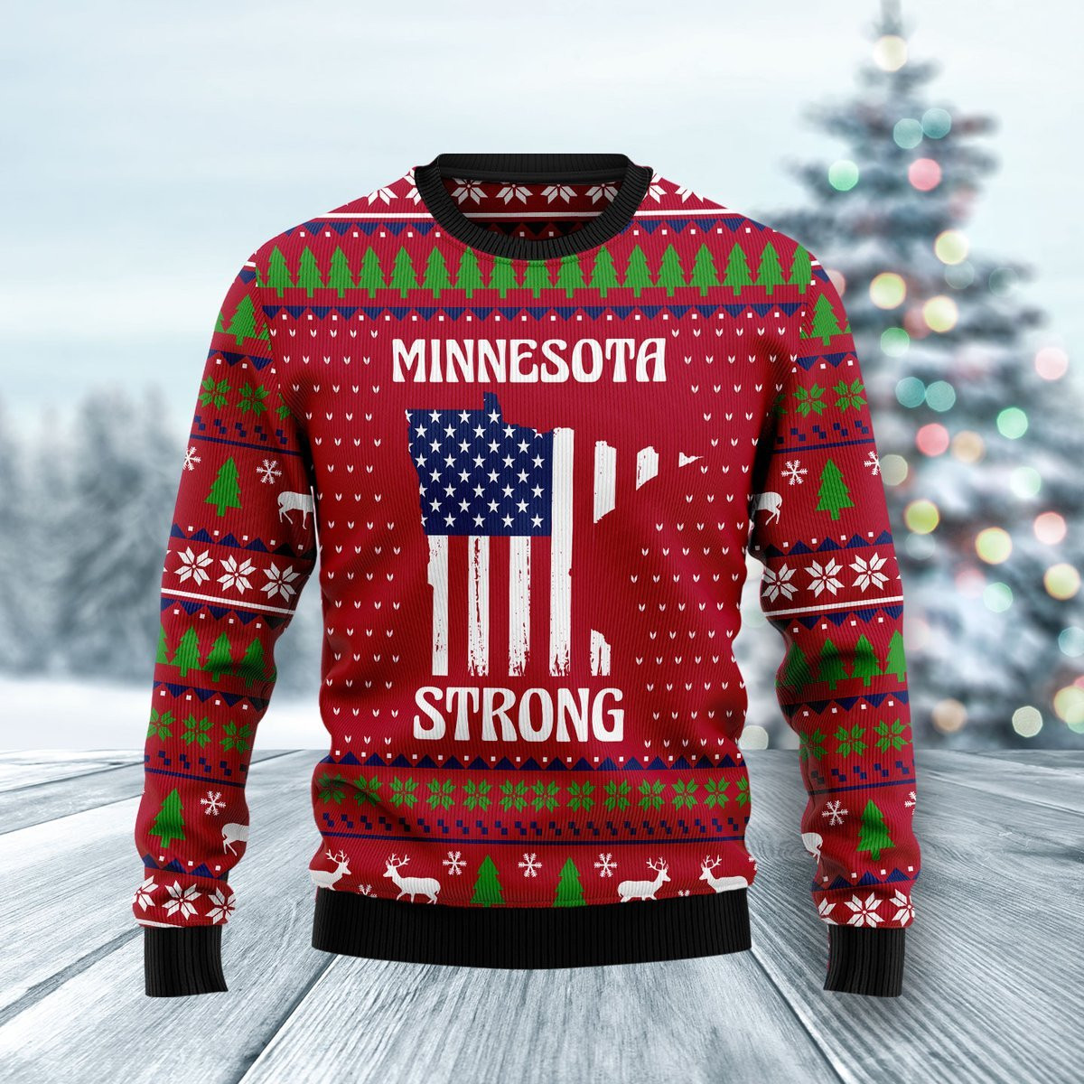 Minnesota Strong Ugly Christmas Sweater Ugly Sweater For Men Women