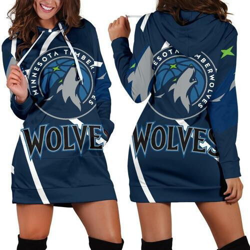 Minnesota Timberwolves Hoodie Dress Sweater Dress Sweatshirt Dress 3d All Over Print For Women Hoodie