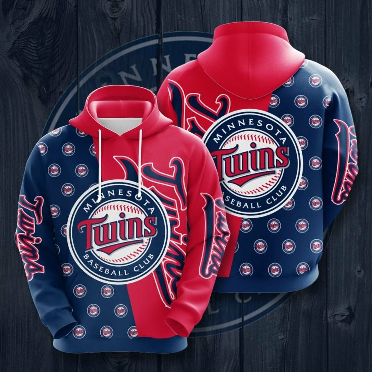 Minnesota Twins 3d All Over Print Hoodie