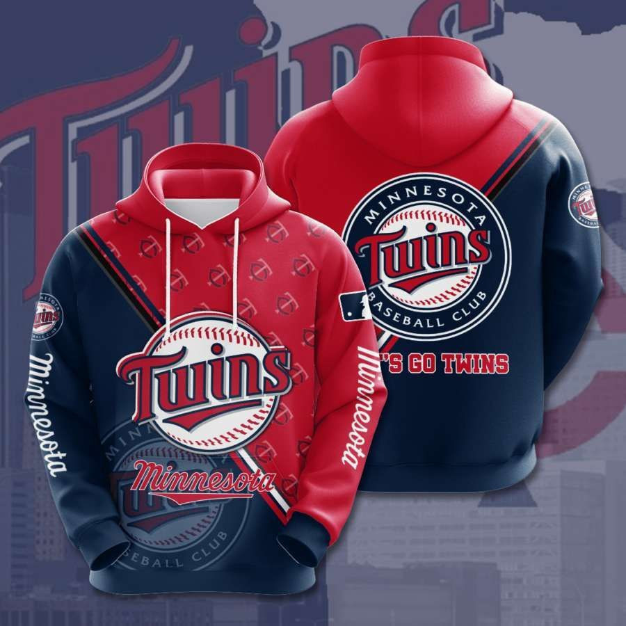 Minnesota Twins No1201 Custom Hoodie 3D All Over Print