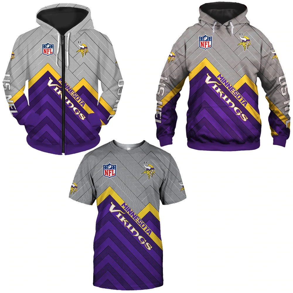 Minnesota Vikings Clothing T-Shirt Hoodies For Men Women Size S-5XL